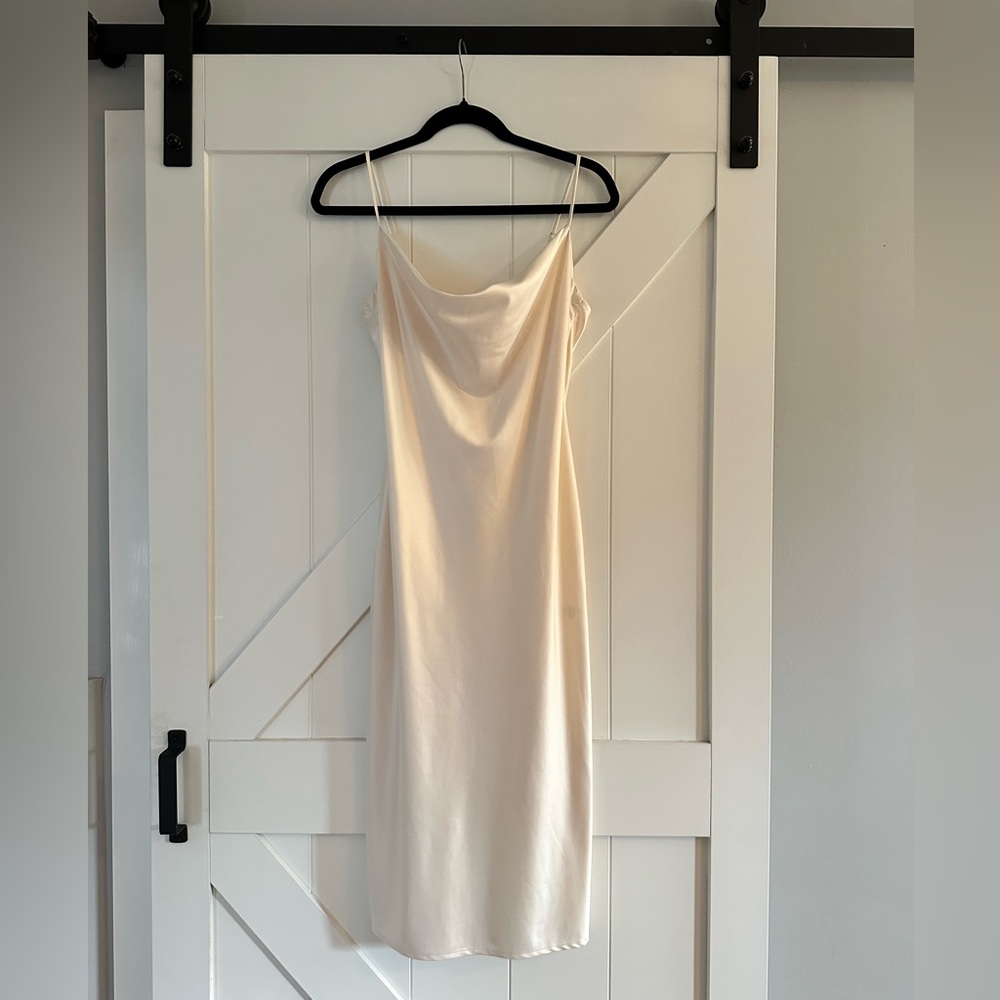 NWOT Ivory satin dress